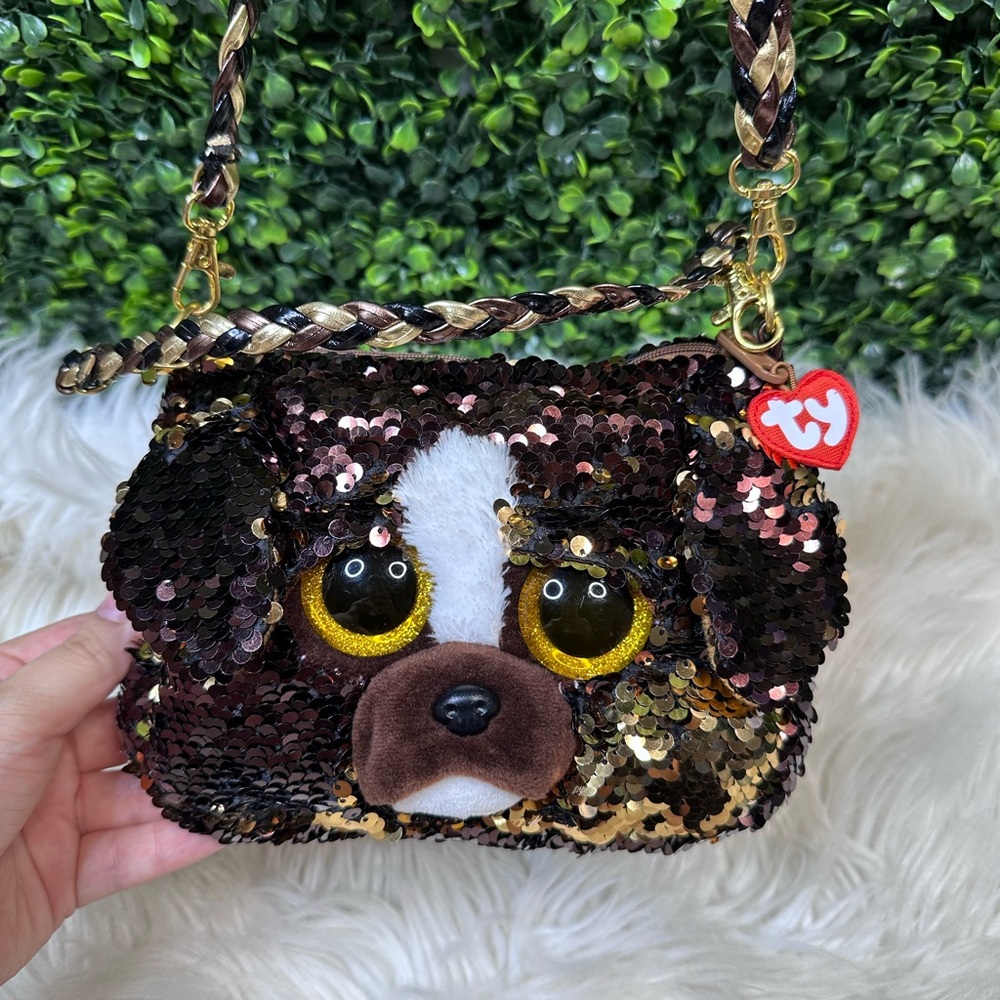 Sequin Dog Face kids Bag nwot collectible